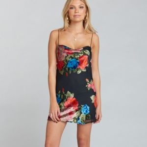 Midnight Fiesta Burnout Sabine Slip Dress (S)